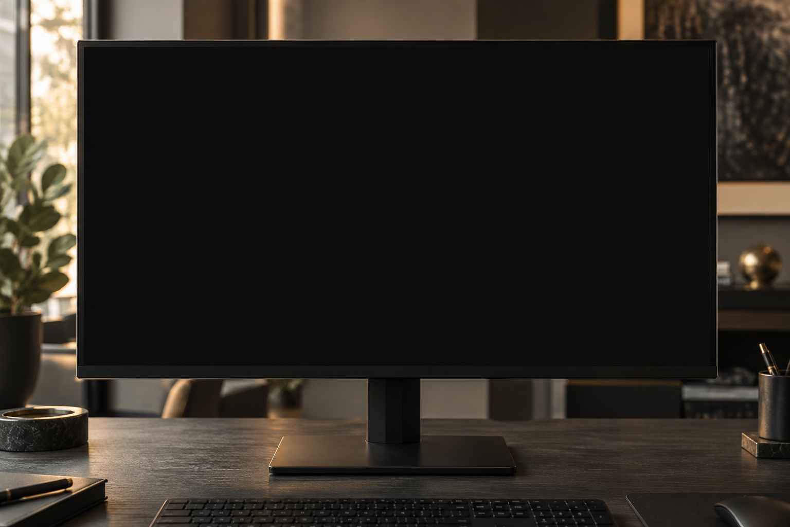 Sovereign presented on a desktop monitor in a styled workspace